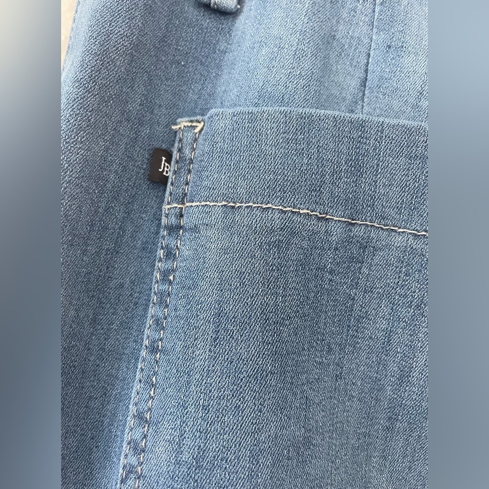 Judy Blue Clearwater Lightweight Cuffed High Rise Straight Jeans Elastic; 7/28 - Picture 5 of 6